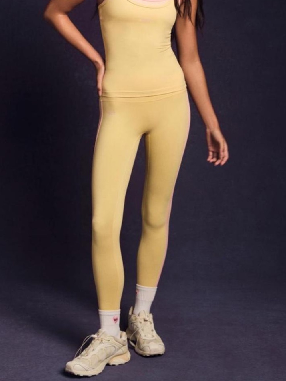 NWT SET Active Limited Edition Breathe 1.0 Duo Stripe Leggings - Taffy - S